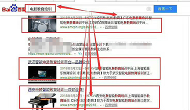 點擊查看“電鼓教育培訓”關鍵詞優(yōu)化上線案例
